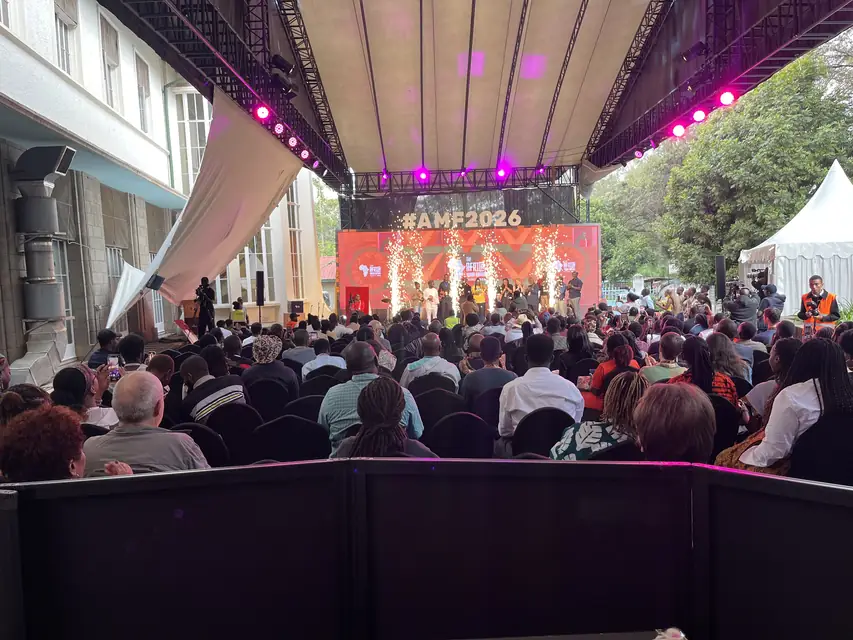 Audience in front of the Africa Media Festival main stage